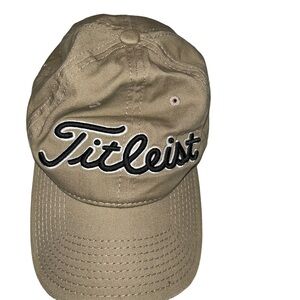 Titleist footjoy pro v1 FJ khaki adjustable tan gold hat cap
